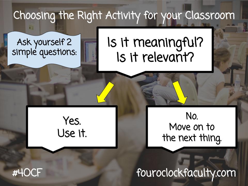 Choosing the Right Activity for your Classroom