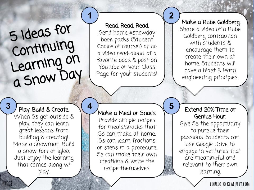 5 Ideas for Continuing Learning on a Snow Day