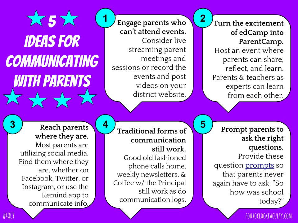 5 Ideas for Communicating with Parents