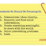 Standards We Should Be Focusing On