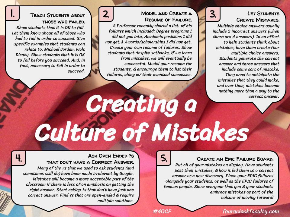 Creating a Culture of Mistakes