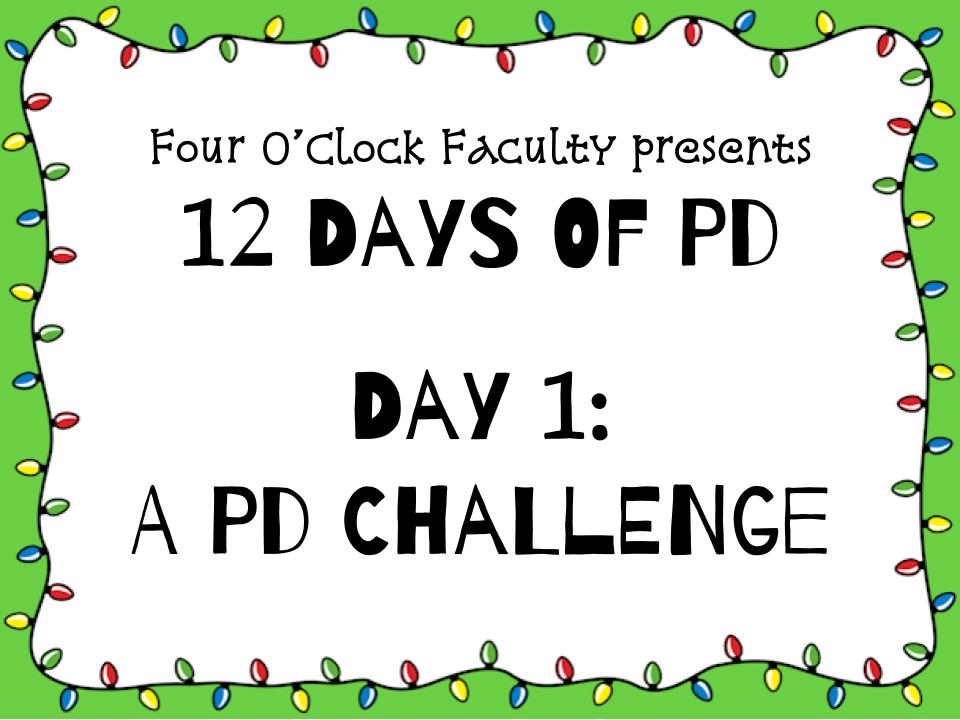12 Days of PD – Day 1