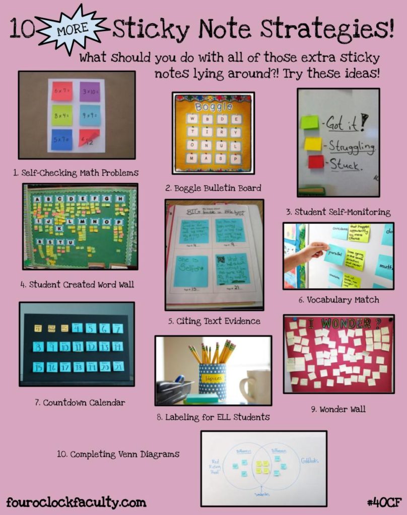10 More Sticky Note Strategies