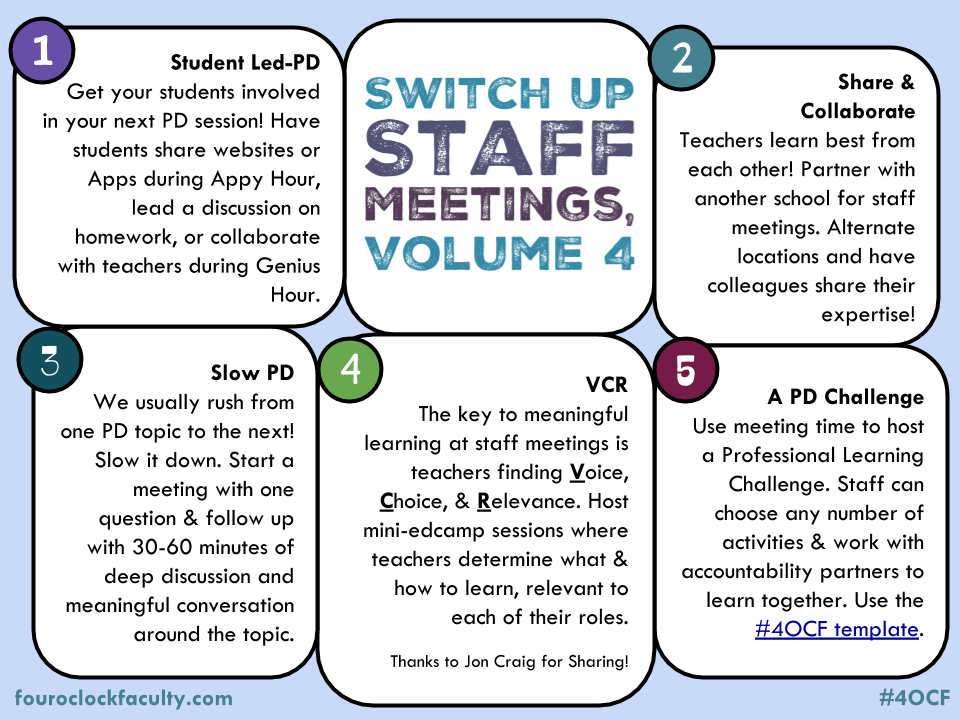 Switch Up Staff Meetings, Volume 4