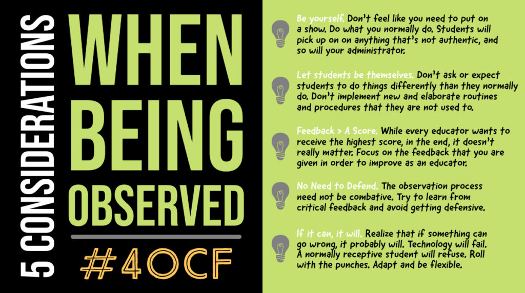 5 Considerations When Being Observed