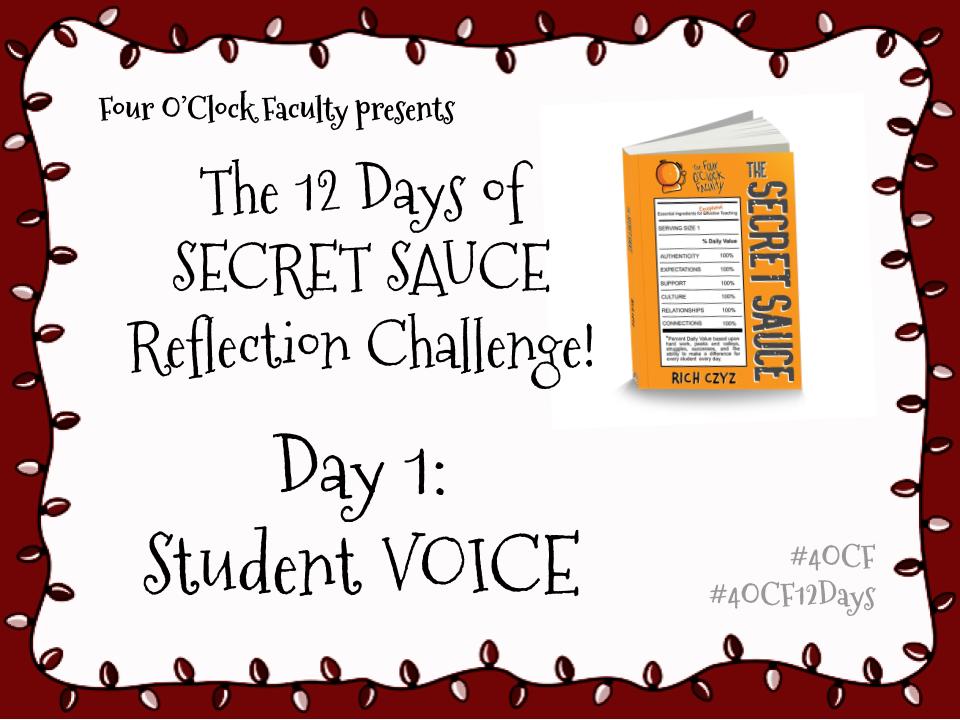 12 Days of SECRET SAUCE – Day 1