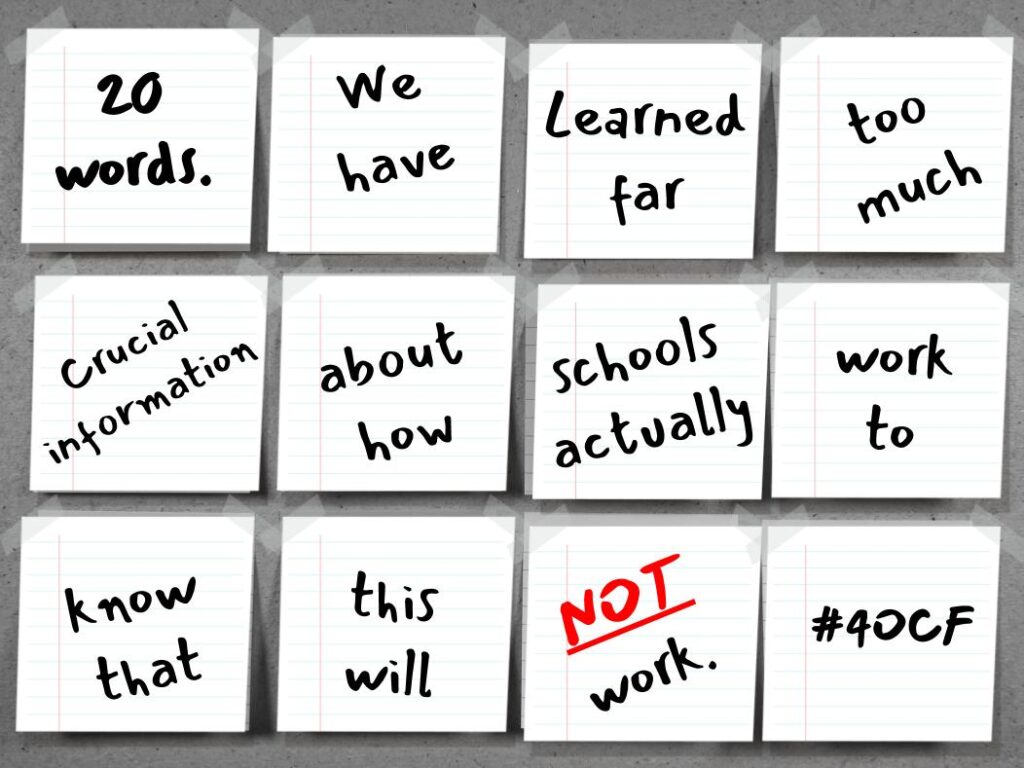20 words. Will Not Work.