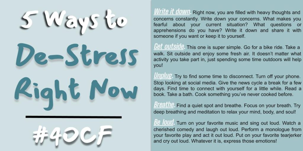 5 Ways to De-Stress Right Now