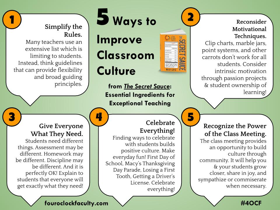 5 Ways to Improve Classroom Culture