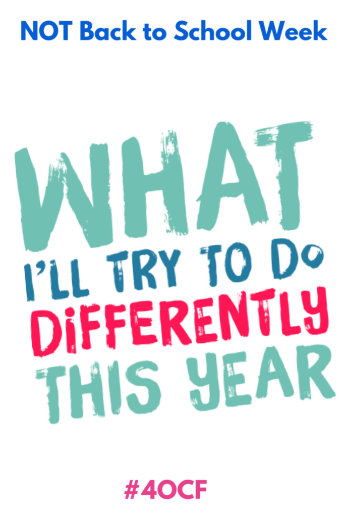 What I’ll Try to Do Differently