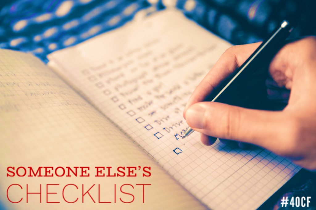 Someone Else’s Checklist