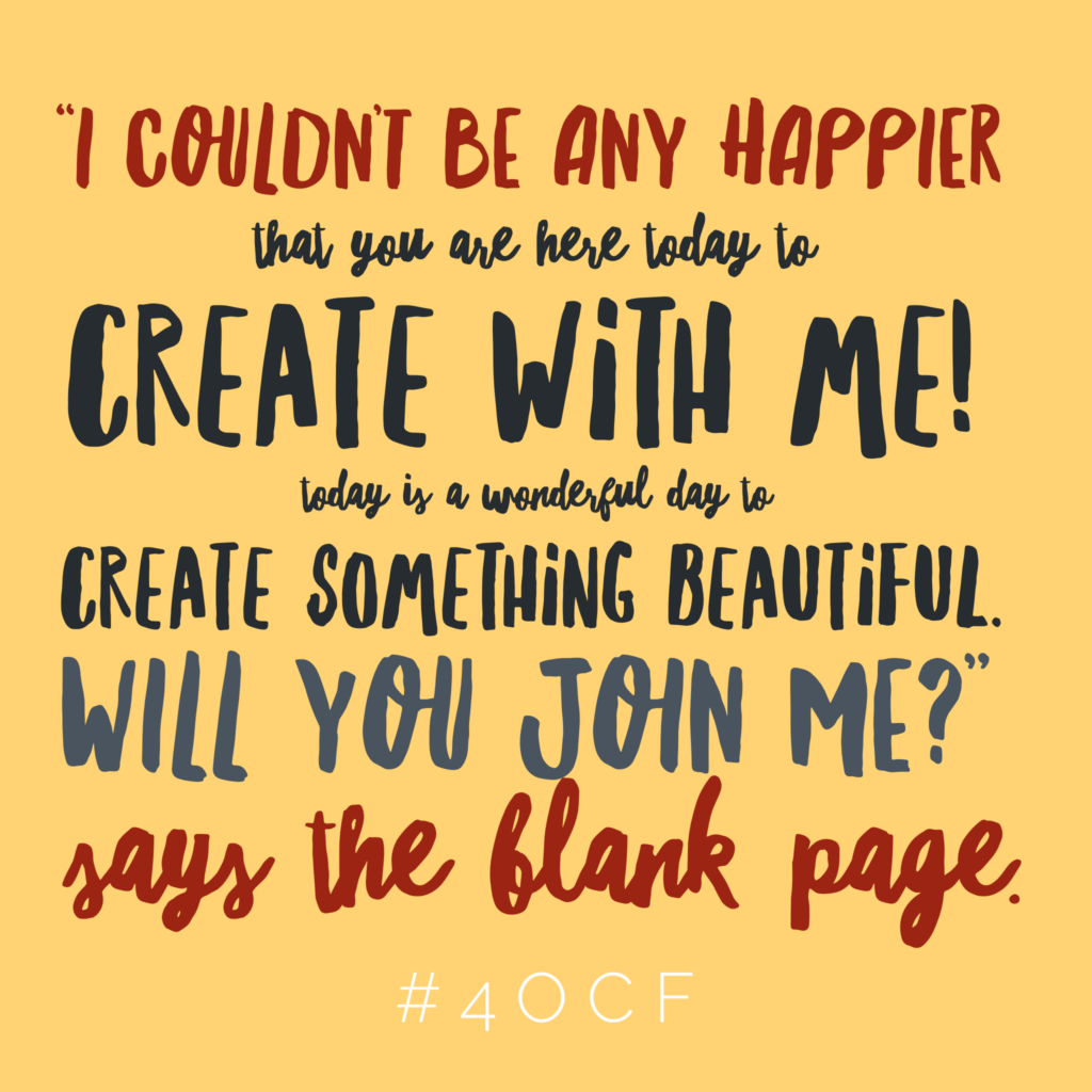 The Blank Page Says…
