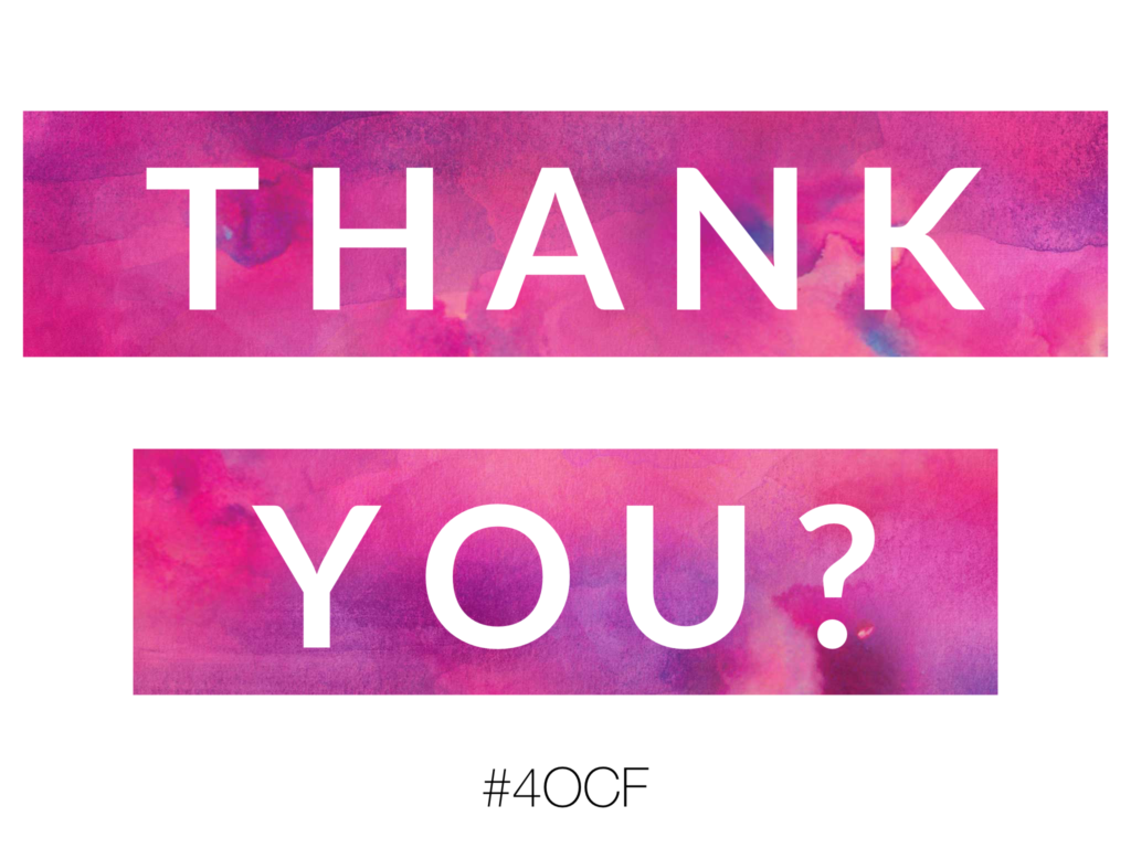 Thank You?