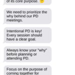 Short Attention Span Texts: PD with Intention